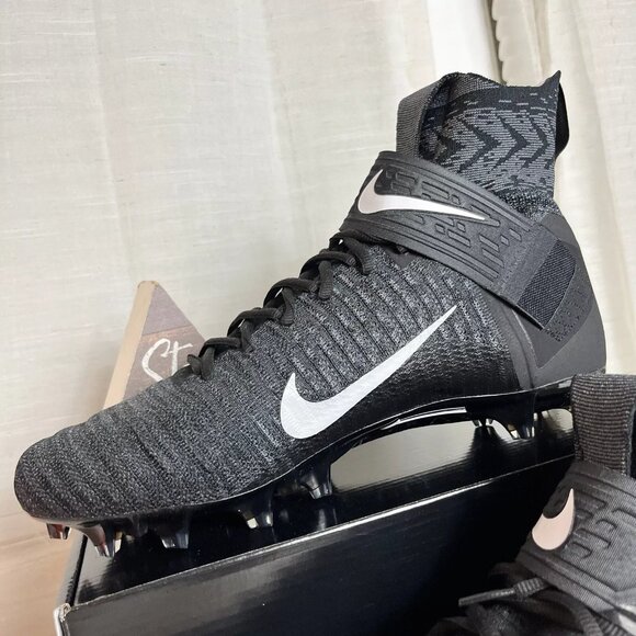 Nike Alpha Menace Elite 2 Black‎ Football Cleats (AO3374-001) Men Size 13 - Picture 3 of 10